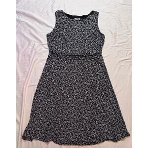 DB established womens black white floral dress plus size 1X